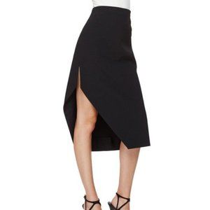 NWOT Narciso Rodriguez Asymmetric Hem Pencil Skirt Black